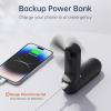 imageJISULIFE Portable Handheld Fan Mini 3 In 1 with Rechargeable Battery Personal Pocket Fan for Travel Outdoor USB Power Bank Flashlight Essential Ideal Gifts for MenWomenFamilyFriends  BlueBlack