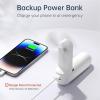 imageJISULIFE Portable Handheld Fan Mini 3 In 1 with Rechargeable Battery Personal Pocket Fan for Travel Outdoor USB Power Bank Flashlight Essential Ideal Gifts for MenWomenFamilyFriends  BlueWhite
