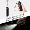 imageJISULIFE Portable Handheld Fan Mini 3 In 1 with Rechargeable Battery Personal Pocket Fan for Travel Outdoor USB Power Bank Flashlight Essential Ideal Gifts for MenWomenFamilyFriends  BlueBlack