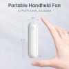 imageJISULIFE Portable Handheld Fan Mini 3 In 1 with Rechargeable Battery Personal Pocket Fan for Travel Outdoor USB Power Bank Flashlight Essential Ideal Gifts for MenWomenFamilyFriends  BlueWhite