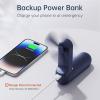 imageJISULIFE Portable Handheld Fan Mini 3 In 1 with Rechargeable Battery Personal Pocket Fan for Travel Outdoor USB Power Bank Flashlight Essential Ideal Gifts for MenWomenFamilyFriends  BlueBlue