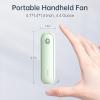 imageJISULIFE Portable Handheld Fan Mini 3 In 1 with Rechargeable Battery Personal Pocket Fan for Travel Outdoor USB Power Bank Flashlight Essential Ideal Gifts for MenWomenFamilyFriends  BlueMint Green