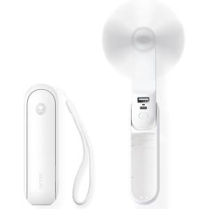 imageJISULIFE Portable Handheld Fan Mini 3 In 1 with Rechargeable Battery Personal Pocket Fan for Travel Outdoor USB Power Bank Flashlight Essential Ideal Gifts for MenWomenFamilyFriends  BlueWhite