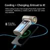 imageJISULIFE Portable Handheld Fan Ultra2 9000mAh Max 25 Hrs 5 IN 1 100 Speed Turbo Fan Rechargeable 18W Power Bank with Flashlight Metal Shell MultiFunction Travel Essentials Gifts for MenGreyBrown