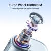 imageJISULIFE Portable Neck Fan 100Speed Adjustable 40000 RPM Personal Mini Necklace Wearable Belt Fan 16H Rechargeable Battery 4500mAh with LED Display for Outdoor Travel CampingGifts BlueBlue