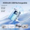 imageJISULIFE Portable Neck Fan 100Speed Adjustable 40000 RPM Personal Mini Necklace Wearable Belt Fan 16H Rechargeable Battery 4500mAh with LED Display for Outdoor Travel CampingGifts BlueBlue