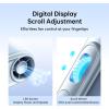 imageJISULIFE Portable Neck Fan 100Speed Adjustable 40000 RPM Personal Mini Necklace Wearable Belt Fan 16H Rechargeable Battery 4500mAh with LED Display for Outdoor Travel CampingGifts BlueBlue