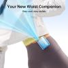 imageJISULIFE Portable Neck Fan 100Speed Adjustable 40000 RPM Personal Mini Necklace Wearable Belt Fan 16H Rechargeable Battery 4500mAh with LED Display for Outdoor Travel CampingGifts BlueBlue