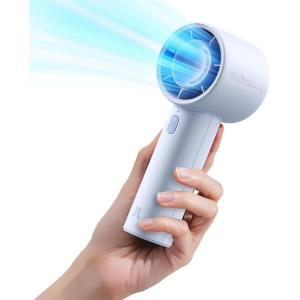 imageJISULIFE Handheld Turbo Fan Life10s 5000mAh Rechargeable Portable FansUp to 28 Hours Working5 Speed Strong WindPersonal Mini Fan for Travel Outdoor Camping Beach MakeupGrayBlue