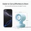 image:imageJISULIFE 2026 Clip Fan  Small amp Stylish with 38H Cooling Soft Night Light OneClick Detachable for Stroller or Desk Safe Stroller Fan for Crib Car Seat Nursery Travel Gifts for Baby Mom BlueBlue