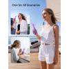 image:imageJISULIFE Handheld Travel Fan Upgraded Mini Portable Fan with Up to 24 Working Hours for Longterm Outdoor Cooling Combines Power Bank and Flashlight Used for Summer Cruise Concert LashBrownPurple