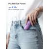 image:imageJISULIFE Handheld Travel Fan Upgraded Mini Portable Fan with Up to 24 Working Hours for Longterm Outdoor Cooling Combines Power Bank and Flashlight Used for Summer Cruise Concert LashBrownPurple