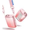 image:imageJISULIFE Portable Necklace Fan with 100 Speeds 40000RPM Digital Display 4500mAh Personal Waist Fan for 16H Cooling ClipOn Wearable Design for Outdoor Travel Fashionable Gift for WomenPink