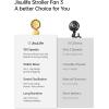 image:imageJISULIFE Chic Stroller Fan 2026 Baby Cool Helper Smart 120 Auto Oscillation with 100 Speeds 21H SuperLong Battery Portable Baby Fan for Crib Stroller amp Bedroom Gift for MomsBlueYellow