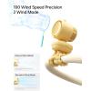 image:imageJISULIFE Chic Stroller Fan 2026 Baby Cool Helper Smart 120 Auto Oscillation with 100 Speeds 21H SuperLong Battery Portable Baby Fan for Crib Stroller amp Bedroom Gift for MomsBlueYellow