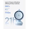 image:imageJISULIFE Chic Stroller Fan 2026 Baby Cool Helper Smart 120 Auto Oscillation with 100 Speeds 21H SuperLong Battery Portable Baby Fan for Crib Stroller amp Bedroom Gift for MomsBlueBlue