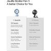 image:imageJISULIFE Chic Stroller Fan 2026 Baby Cool Helper Smart 120 Auto Oscillation with 100 Speeds 21H SuperLong Battery Portable Baby Fan for Crib Stroller amp Bedroom Gift for MomsBlueBlue