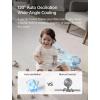 image:imageJISULIFE Clip On Stroller Fan 2026Baby Cool Helper Smart 120 Auto Oscillation with 100 Speeds 21H SuperLong Battery Portable Baby Fan for Crib Stroller amp Bedroom Gift for MomsYellowBlue