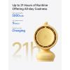image:imageJISULIFE Clip On Stroller Fan 2026Baby Cool Helper Smart 120 Auto Oscillation with 100 Speeds 21H SuperLong Battery Portable Baby Fan for Crib Stroller amp Bedroom Gift for MomsYellowYellow