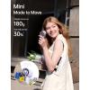image:imageJISULIFE Handheld Fan Pro1 Mini  Refined Utility Elite PU Leather 30 Hour Cooling Power Aroma Pod 100Speed Precision Portable Fan for Travel Outdoor Concerts Gifts for Women Men BlackMisty Purple