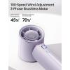image:imageJISULIFE Handheld Fan Pro1 Mini  Refined Utility Elite PU Leather 30 Hour Cooling Power Aroma Pod 100Speed Precision Portable Fan for Travel Outdoor Concerts Gifts for Women Men BlackMisty Purple