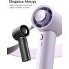 image:imageJISULIFE Handheld Fan Pro1 Mini  Refined Utility Elite PU Leather 30 Hour Cooling Power Aroma Pod 100Speed Precision Portable Fan for Travel Outdoor Concerts Gifts for Women Men BlackMisty Purple