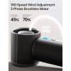 image:imageJISULIFE Handheld Fan Pro1 Mini  Refined Utility Elite PU Leather 30 Hour Cooling Power Aroma Pod 100Speed Precision Portable Fan for Travel Outdoor Concerts Gifts for Women Men BlackVelvet Black